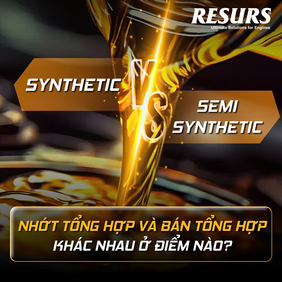 Nhớt tổng hợp và bán tổng hợp khác nhau ở điểm nào?
