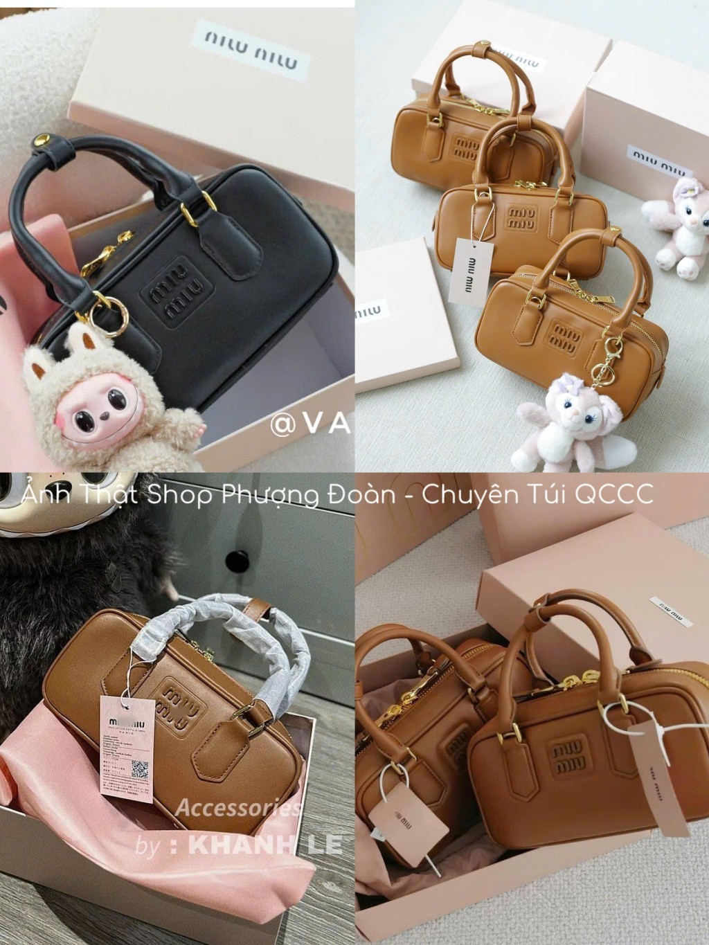 Túi trống MIUU MIUU da trơn hàng sup chuẩnn xịn size 23cm FULL BOX VIP