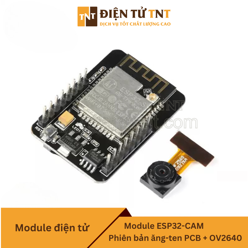 Bo mạch phát triển ESP32-CAM – Tích hợp WiFi + Bluetooth, hỗ trợ camera OV2640, giao tiếp UART sang WiFi