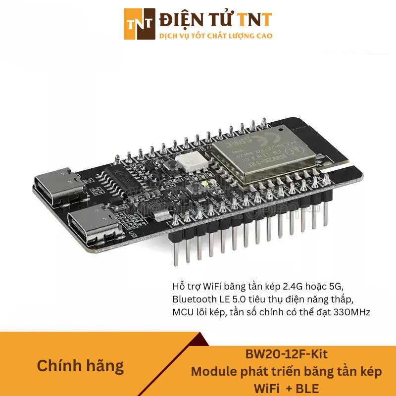 Mạch phát triển module Bluetooth BW20-12F-Kit, WiFi băng tần kép + BLE5.0, antenna tích hợp, tiêu thụ điện năng thấp