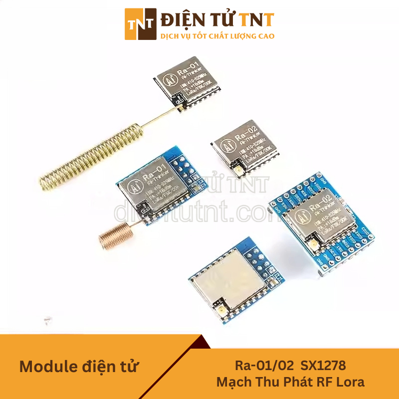 Module LORA SX1278 truyền thông không dây/ tần số 433MHz / giao tiếp SPI cắm trực tiếp / các phiên bản Ra-01, Ra-02