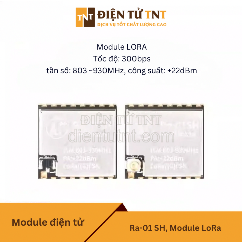 Ra-01SH module LoRa thu phát không dây sử dụng chip SX1262, dải tần 803–930MHz, siêu tiết kiệm năng lượng