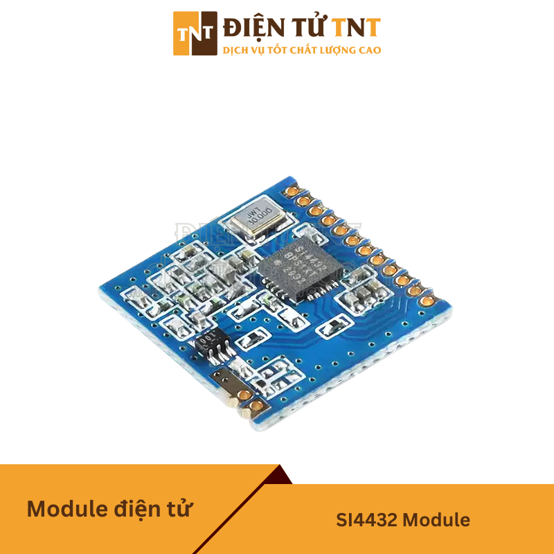 SI4432 module không dây khoảng cách xa / xuyên tường tốt kèm ăng-ten lò xo, thích hợp truyền thông không dây tần số 470/868/915MHz.