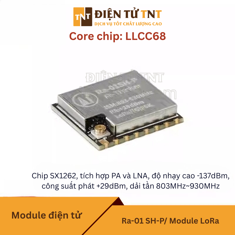 Ra-01SH-P module LoRa không dây chính hãng công suất cao, truyền xa, sử dụng chip SX1262