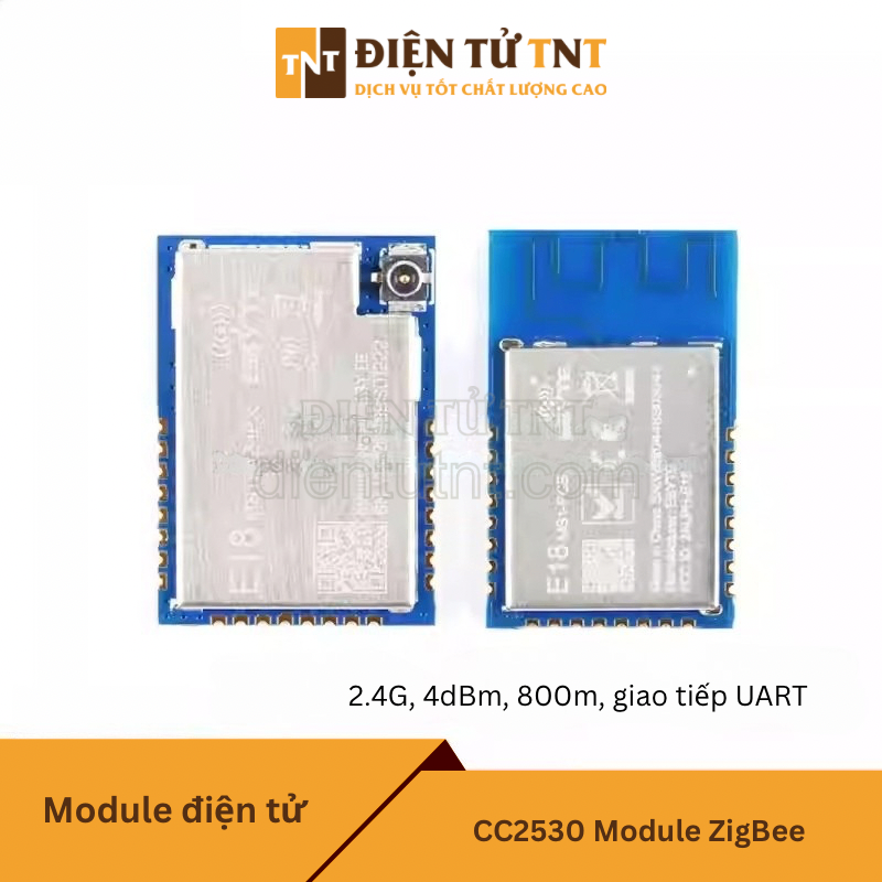 CC2530 module ZigBee 2.4GHz, hỗ trợ tự động tạo mạng, tích hợp PA + LNA, anten PCB và IPX