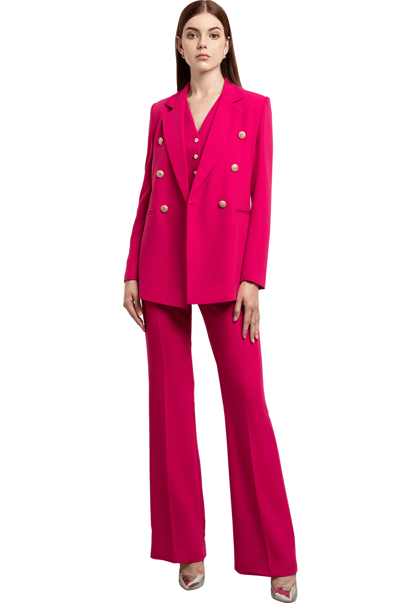 Fuschia 2-breasted vent Blazer