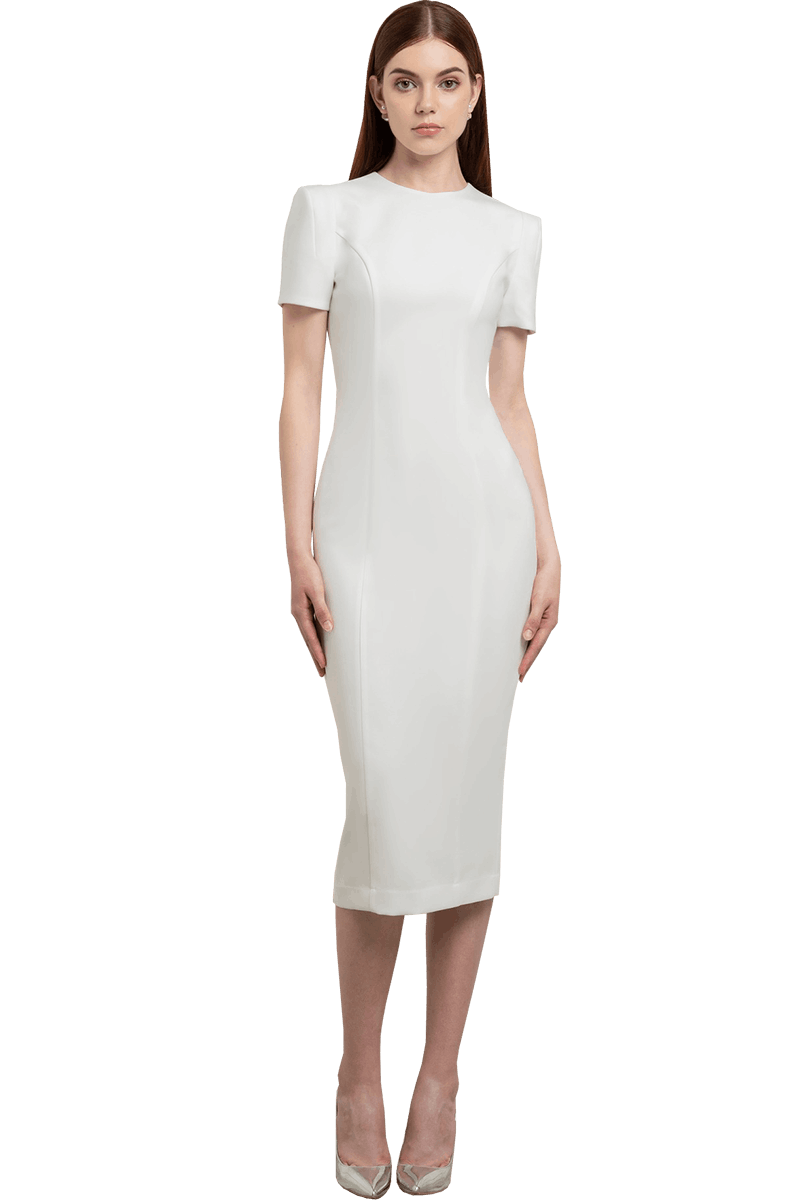 White bodycon dress