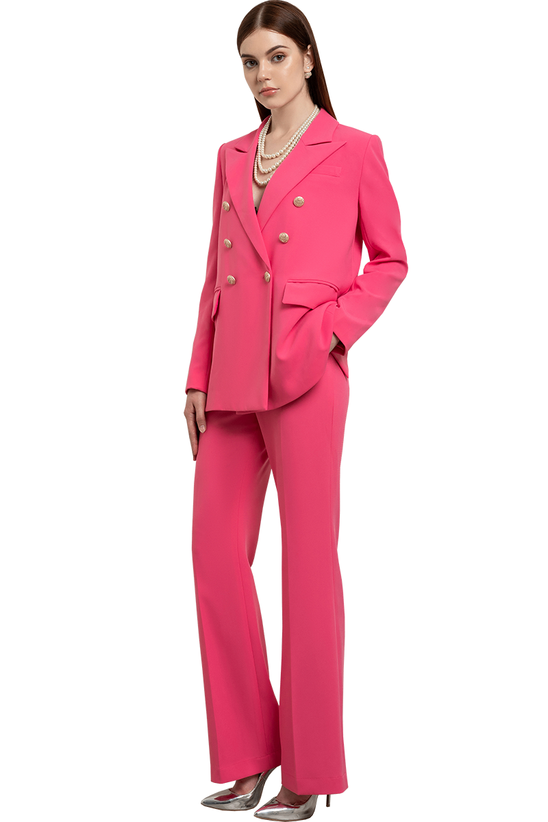 Hot pink Fitted trousers