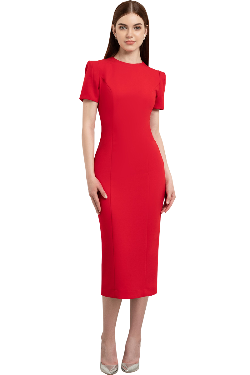 Red bodycon dress