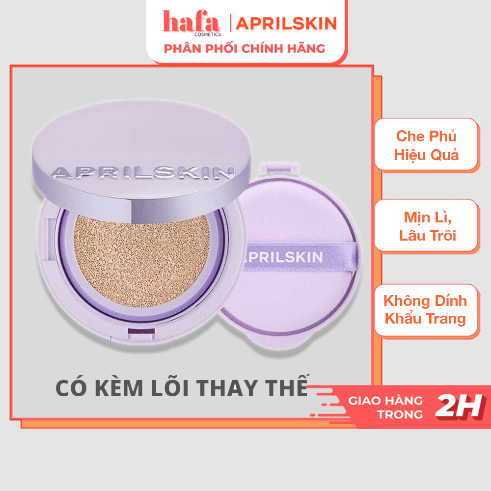 [Tặng Kèm Lõi 15g] Phấn Nước APRILSKIN Ultra Slim Cushion 15g