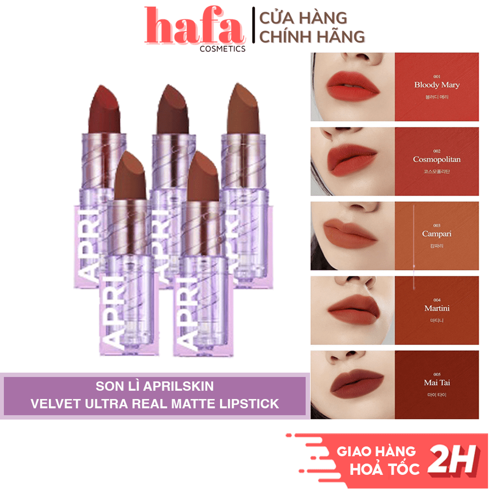 Son lì APRILSKIN Velvet Ultra Real Matte Lipstick 3.7g