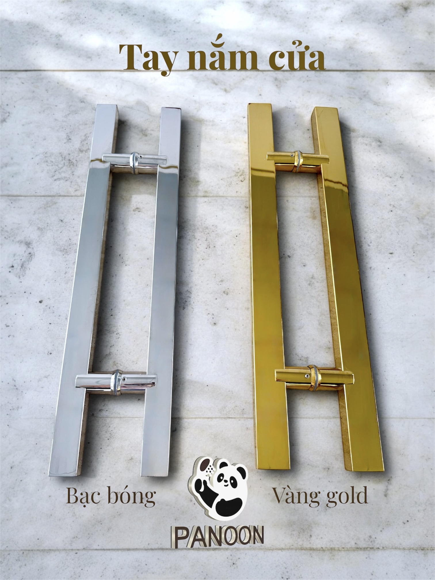 Tay Nắm Cửa Kính Form Vuông