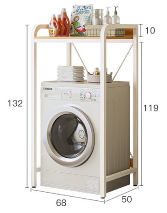 Kệ máy giặt khung trắng-vân gỗ GM115.13