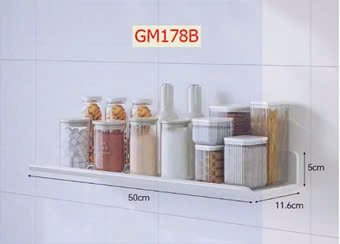 Kệ gia vị dán tường trắng GM178B.1