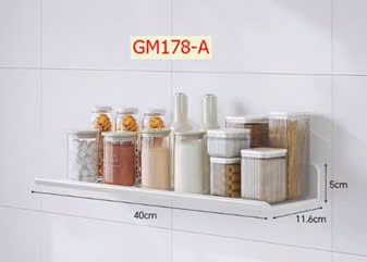 Kệ gia vị dán tường trắng GM178A.1