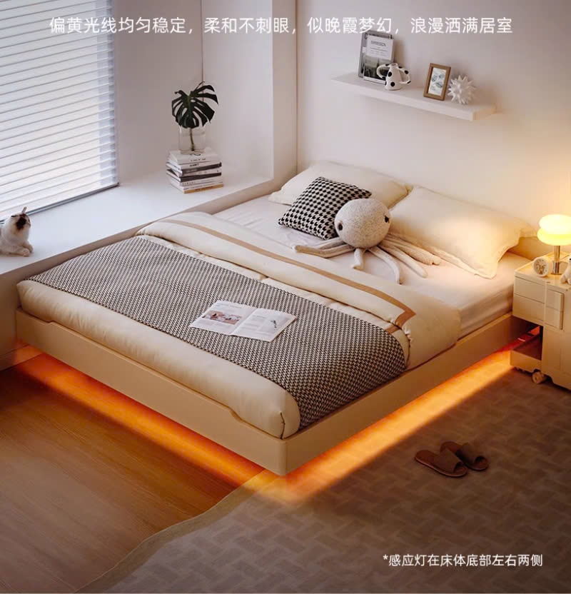 GIƯỜNG BAY 1M4 X 2M (KO TẶNG TAB) VÂN GỖ TRẮNG GP344A.31