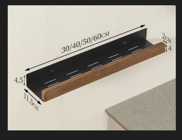 Kệ nhà tắm L500 màu đen óc chó GM182C.26