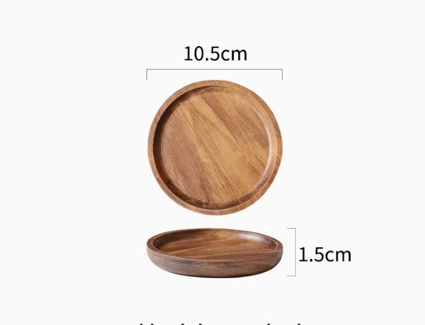 Khay gỗ décor hình tròn PG34A