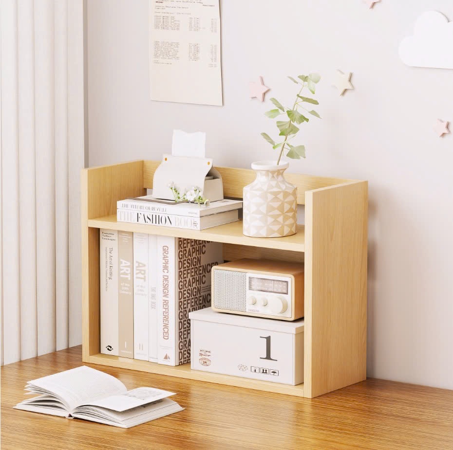 Kệ sách đa năng 2 tầng vân gỗ GA37A.03.V2