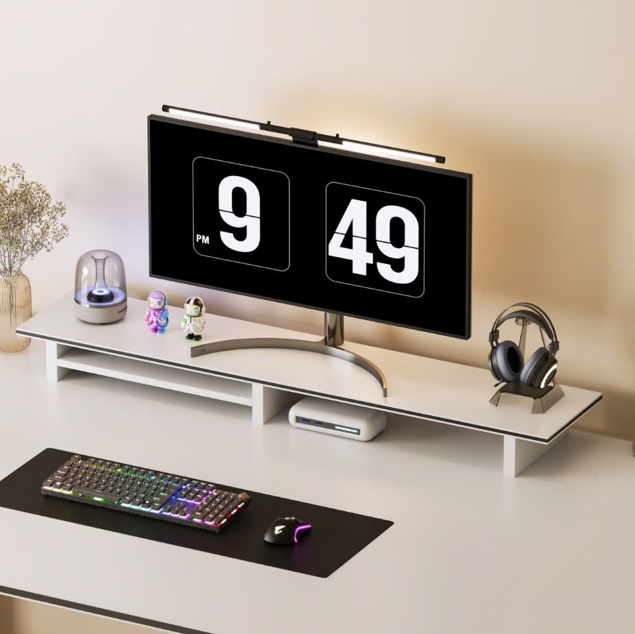 Kệ màn hình có ngăn trắng GA35.01.V2