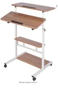 Bàn làm việc tăng chỉnh chiều cao khung trắng mặt vân gỗ GM221.13