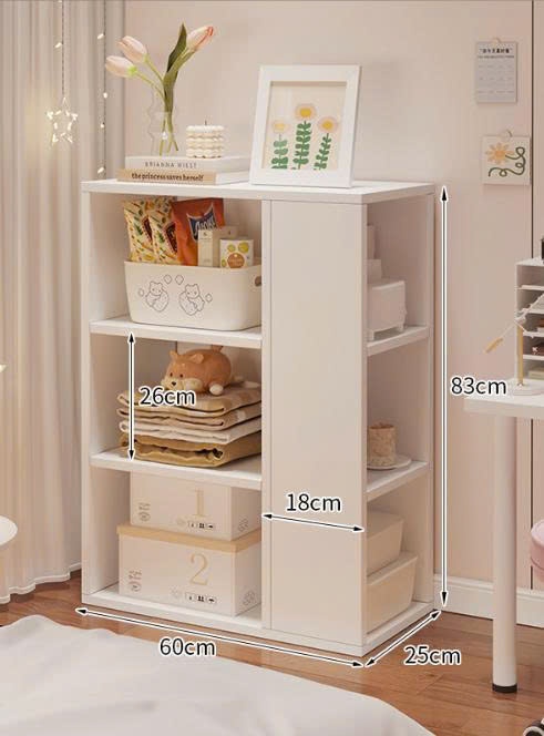 Kệ sách décor 3 tầng full trắng GP415B.01