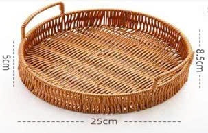 Khay hình tròn để bàn có tay cầm 28x5 PR05