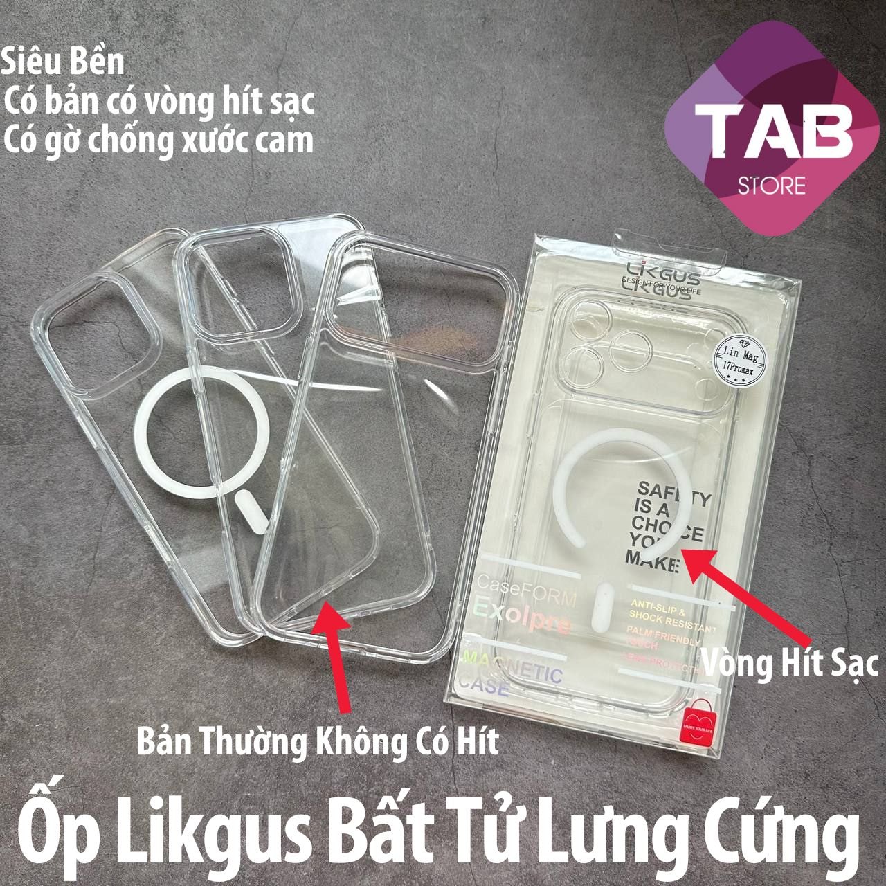 Ốp Likgus Bất Tử Viền Dẻo Lưng Cứng Siêu Bền