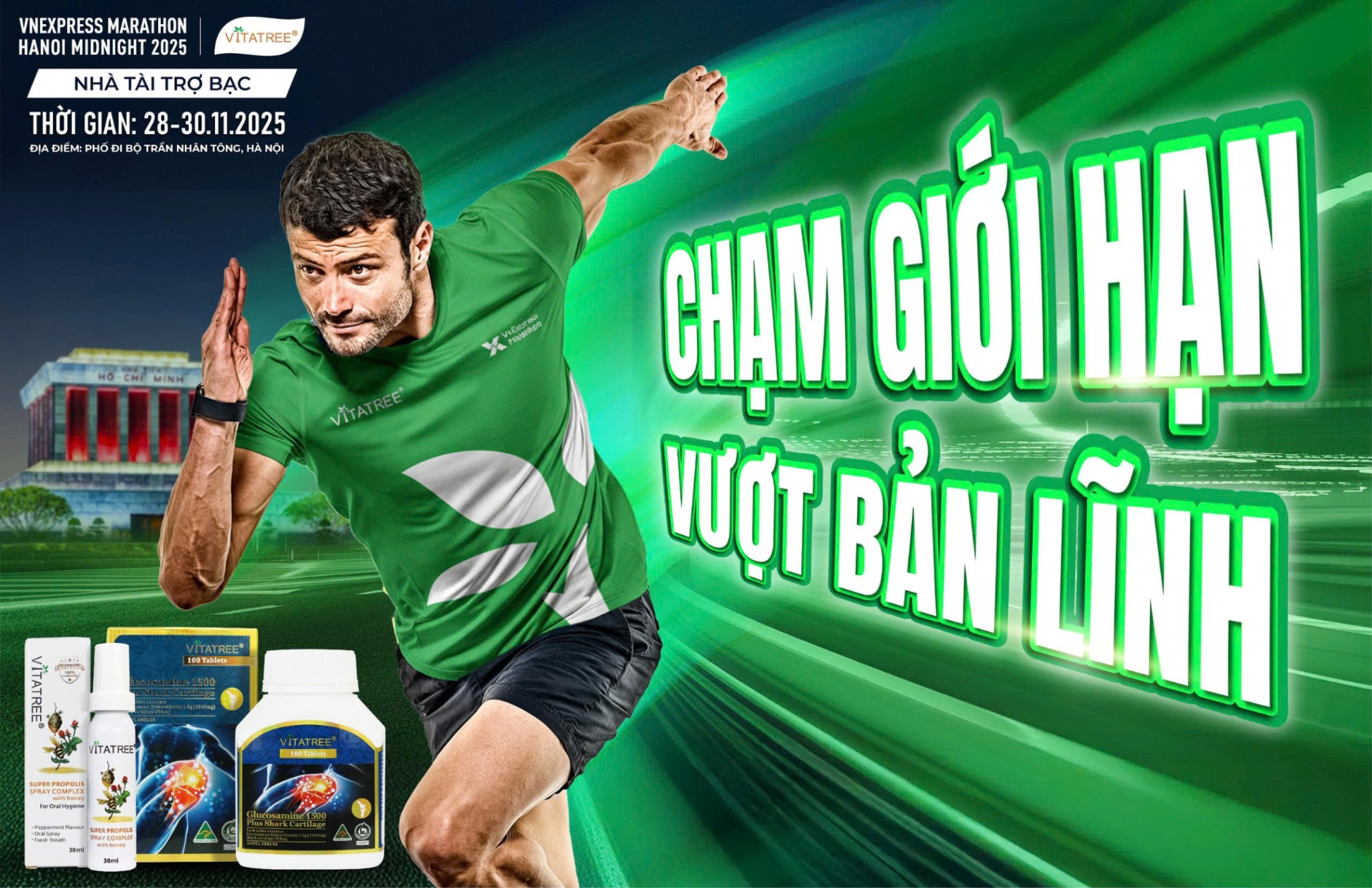 Vitatree đồng hành cùng Vnexpress Marathon Hanoi Midnight 2025: Chạm giới hạn – Vượt bản lĩnh 