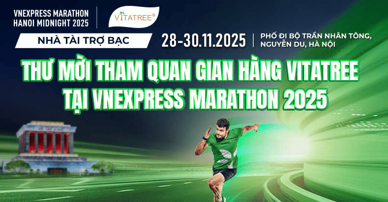 Thư mời tham quan gian hàng Vitatree tại VNExpress Marathon 2025 