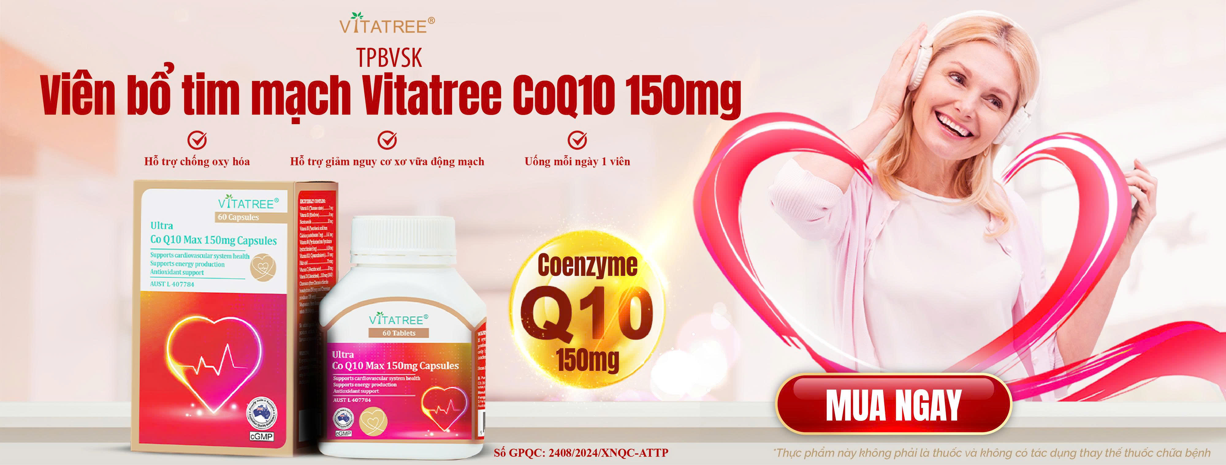 Coenzyme Q10 - Trái tim khoẻ trọn yêu thương