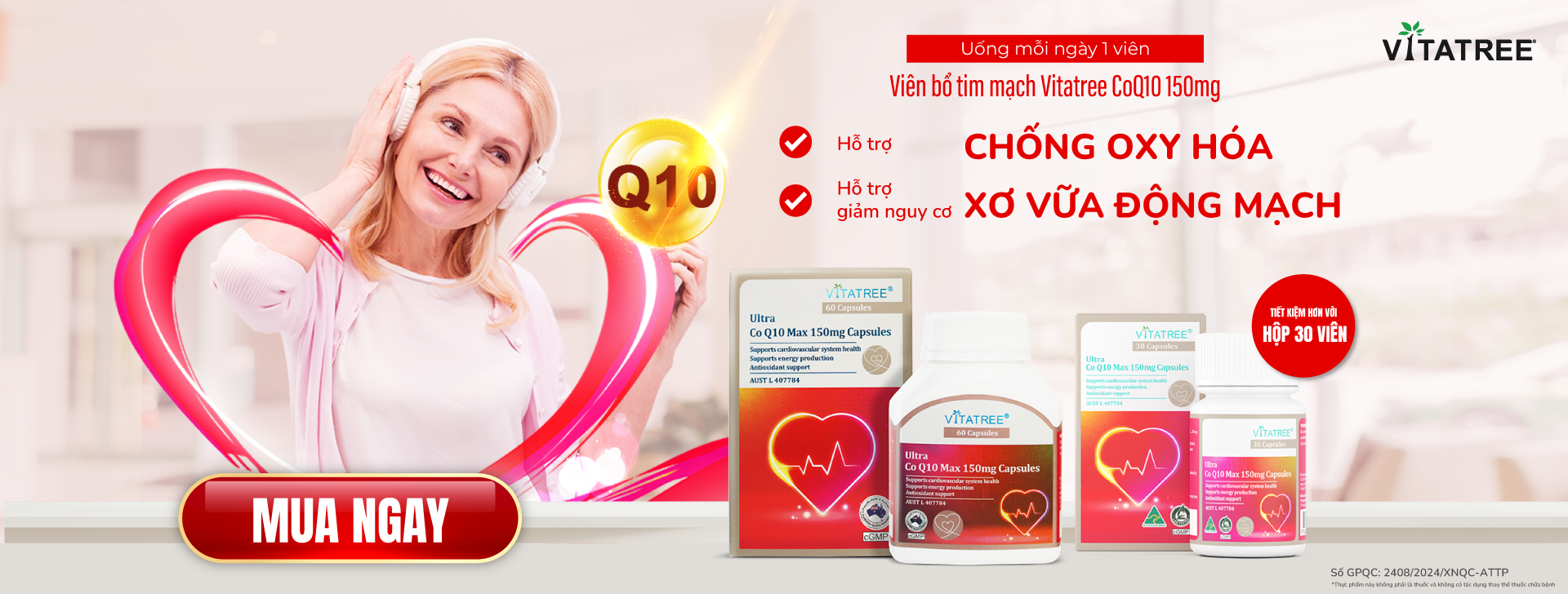Coenzyme Q10 - Trái tim khoẻ trọn yêu thương