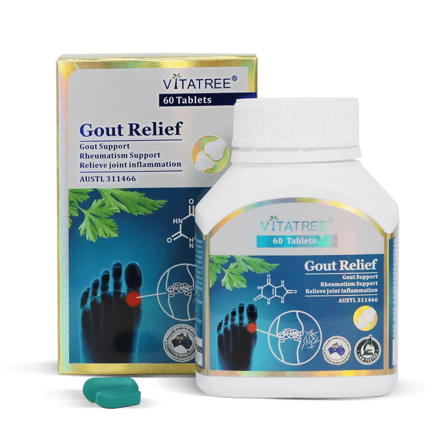 Viên giảm đau gout Vitatree Gout Relief