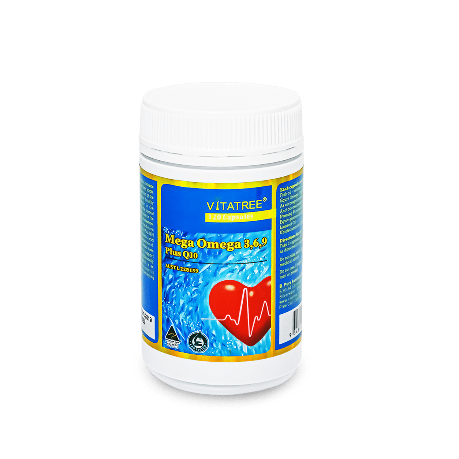 Viên uống Omega 369 - Vitatree Mega Omega 369 Plus CoQ10 120 viên