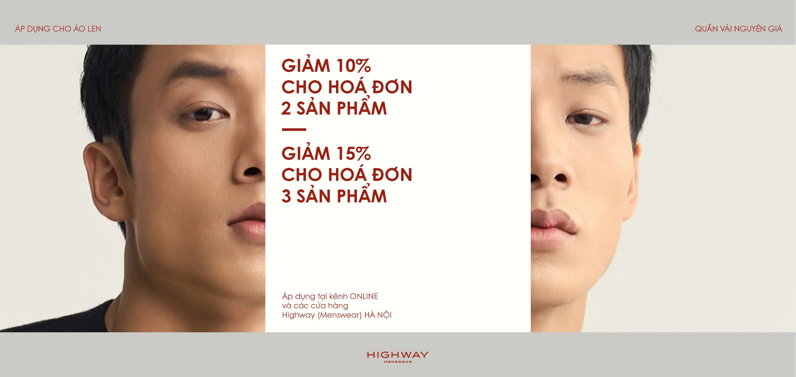 Banner áo len quần vải 2025