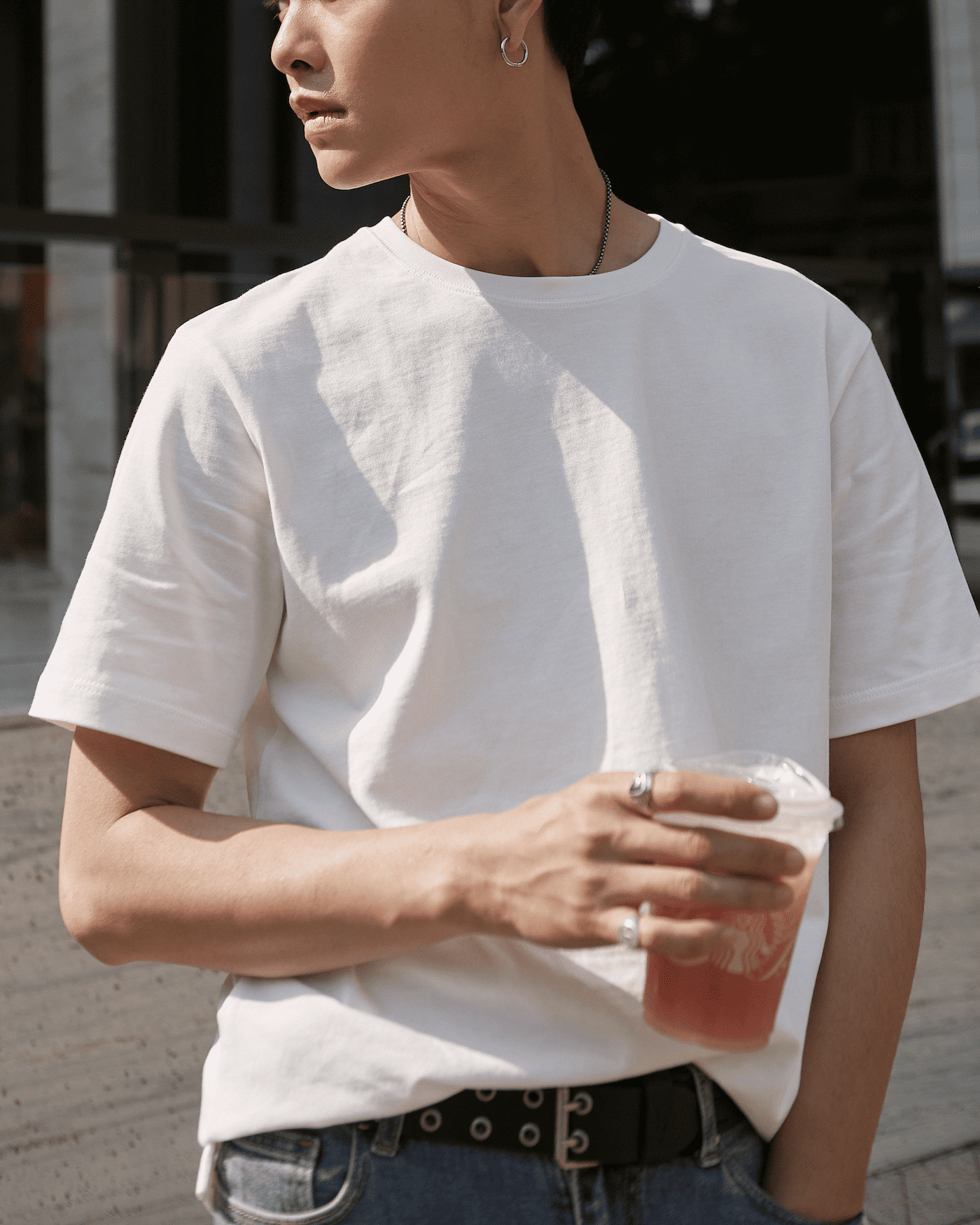 Áo Phông Premium - James - Relaxed Fit - Trắng