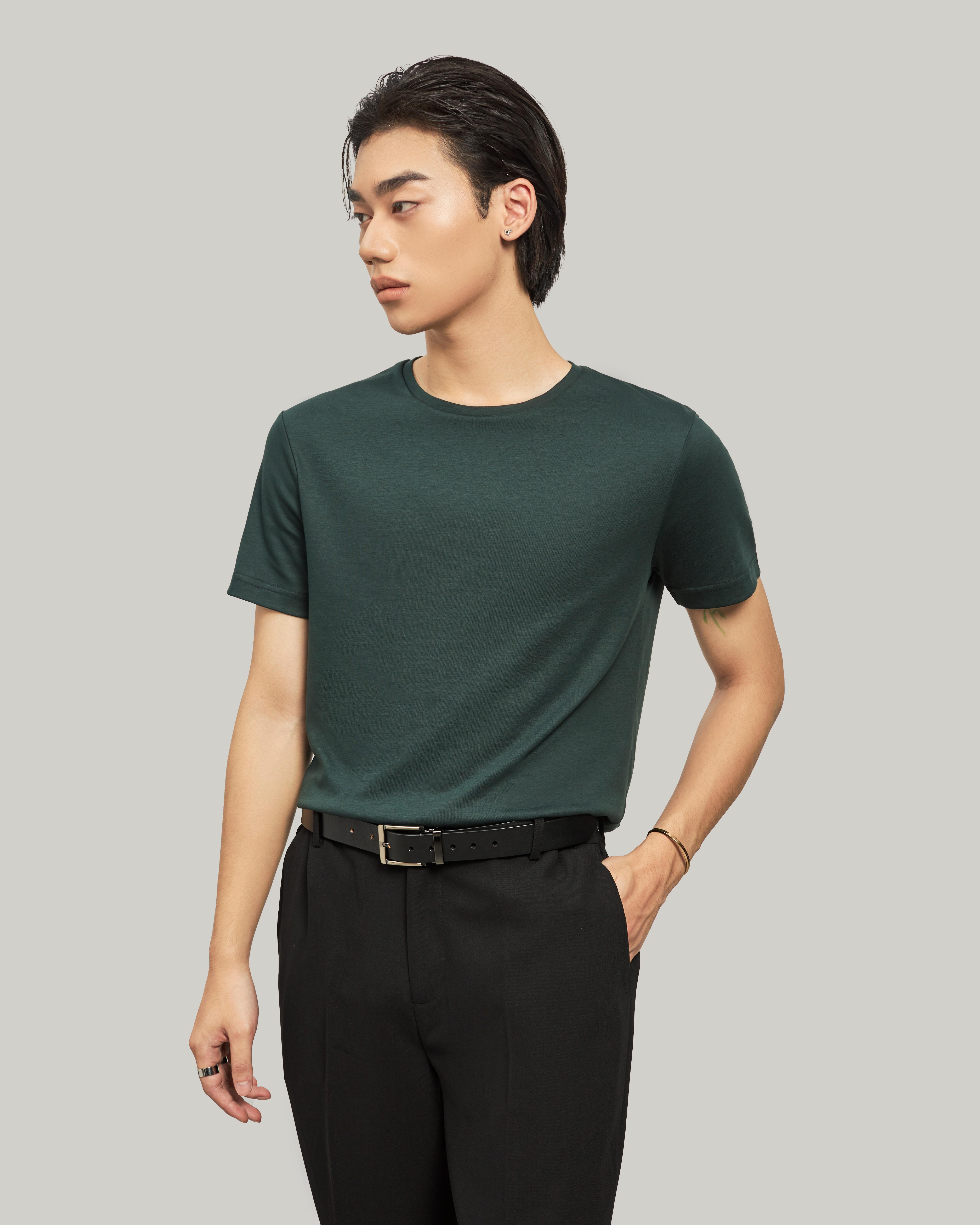 Áo Phông - Simon - Slim Fit - Xanh Đậm