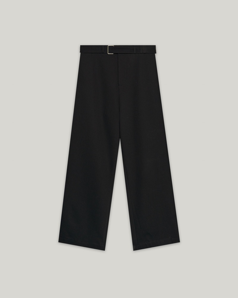 Quần Vải - Miles - Loose Fit - Đen