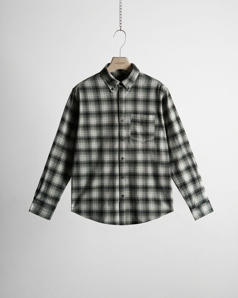 Áo Sơ Mi Flannel - Harold - Relaxed Fit - Kẻ Rêu Nhạt