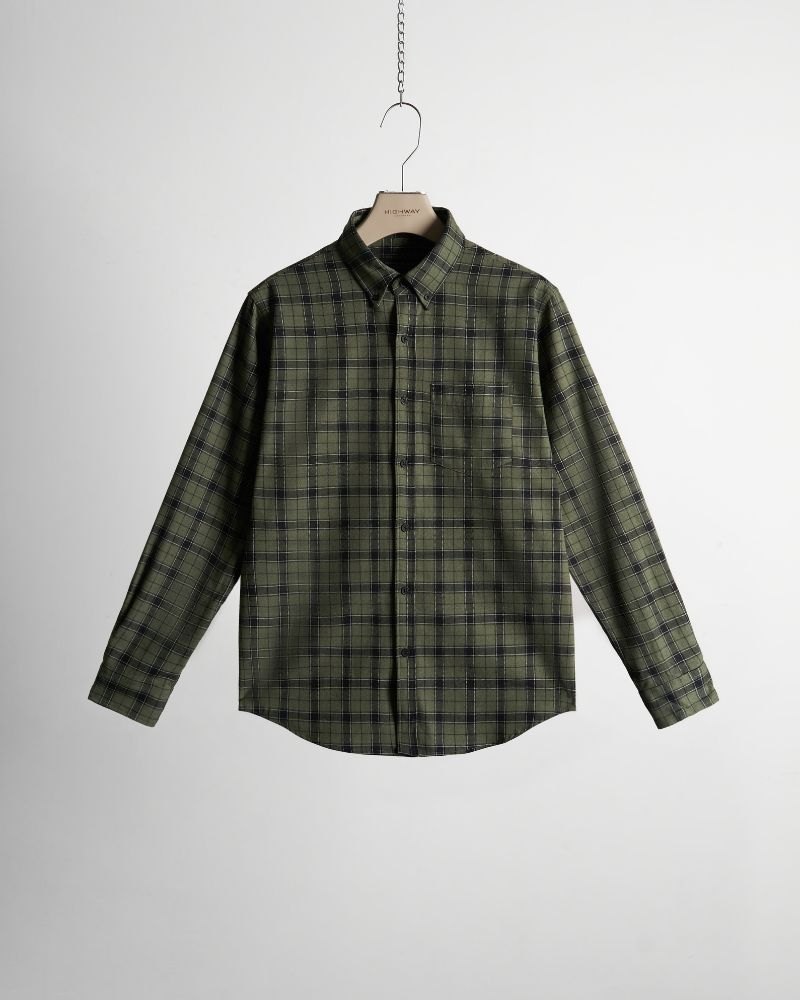 Áo Sơ Mi Flannel - Harold - Relaxed Fit - Kẻ Rêu Đậm