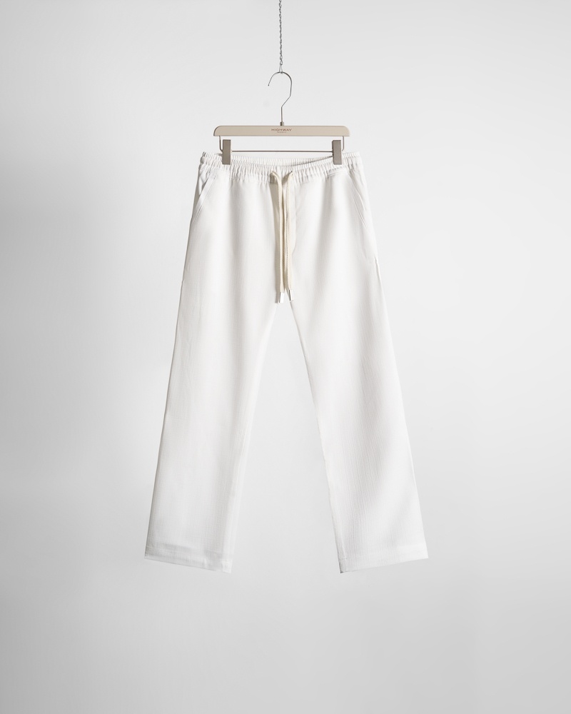 Quần Linen - Quinton - Relaxed Fit - Trắng