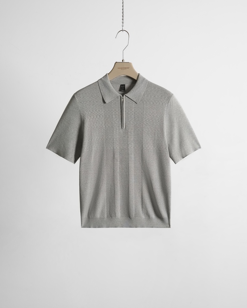 Áo Polo Premium - Paulie - Relaxed Fit - Ghi