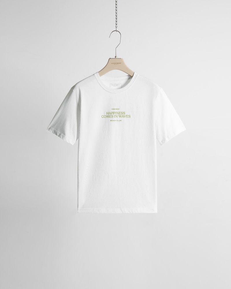 Áo In - Beach Club - Relaxed Fit - Trắng