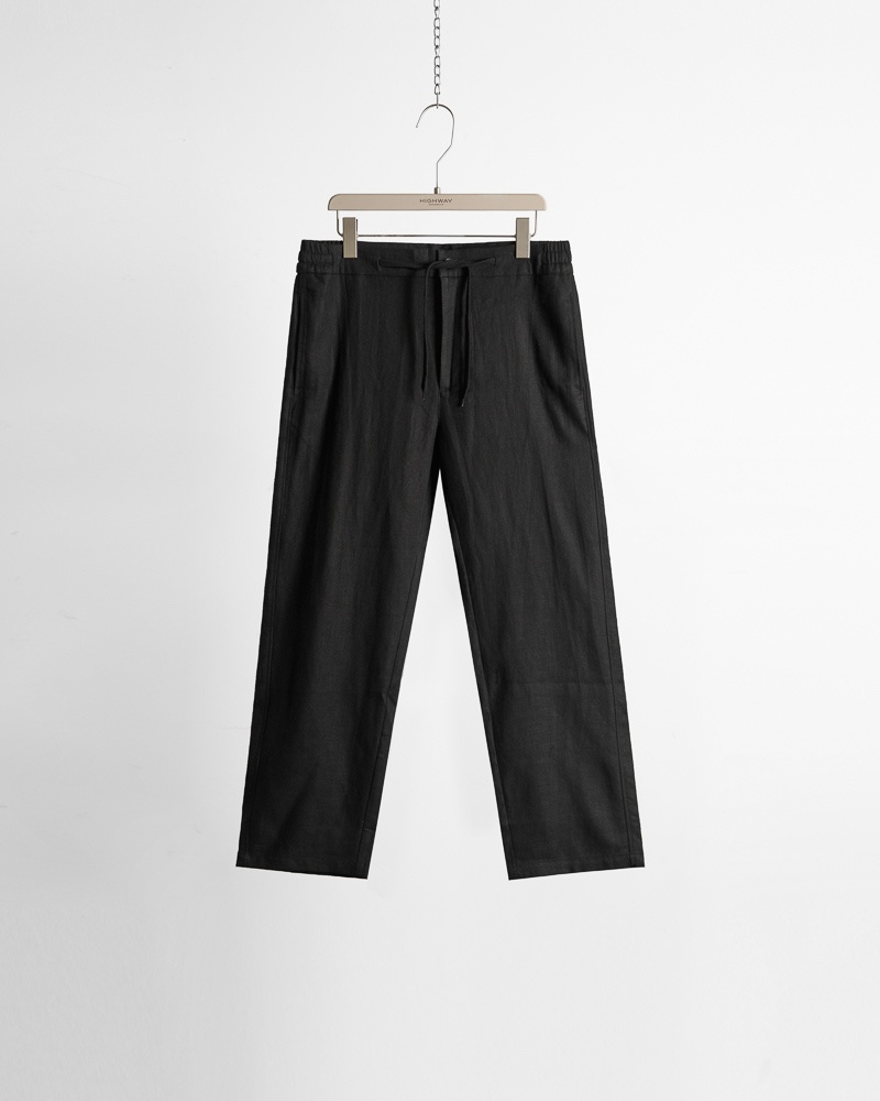 Quần Linen - Paxter - Relaxed Fit - Đen