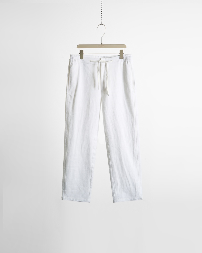 Quần Linen - Paxter - Relaxed Fit - Trắng