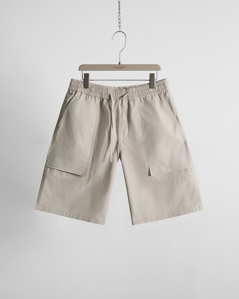 Quần Shorts - Grassy - Relaxed Fit - Ghi
