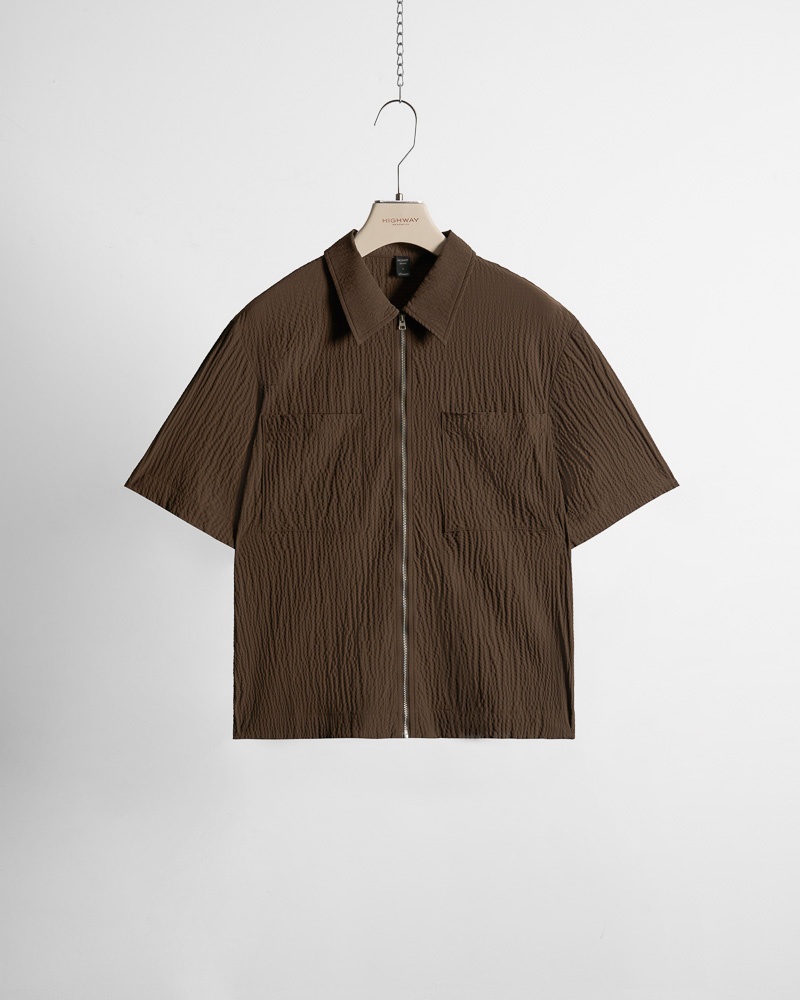 Sơ Mi Cuban Premium - Morgan - Relaxed Fit - Nâu