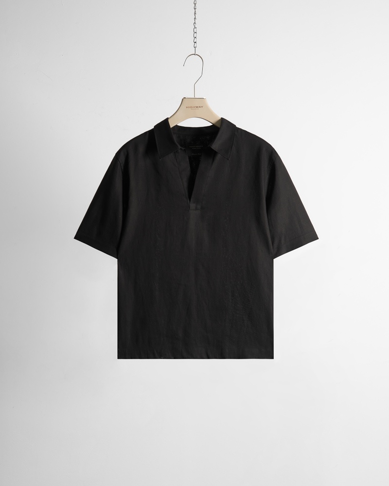 Sơ Mi Ngắn Tay Premium - Edric - Relaxed Fit - Đen