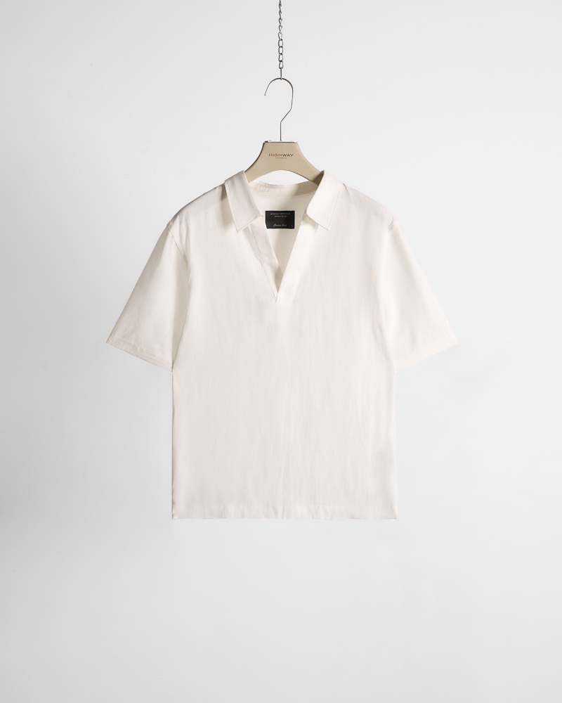 Sơ Mi Ngắn Tay Premium - Edric - Relaxed Fit - Trắng