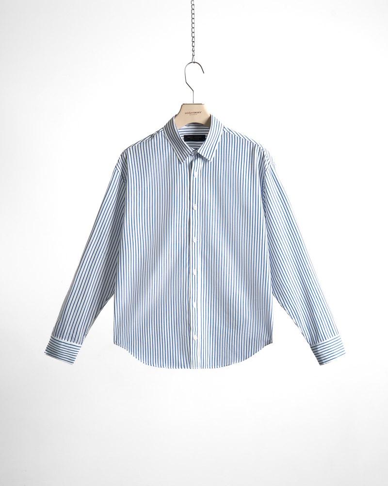 Áo Sơ Mi - Loras - Slim Fit - Kẻ Trắng